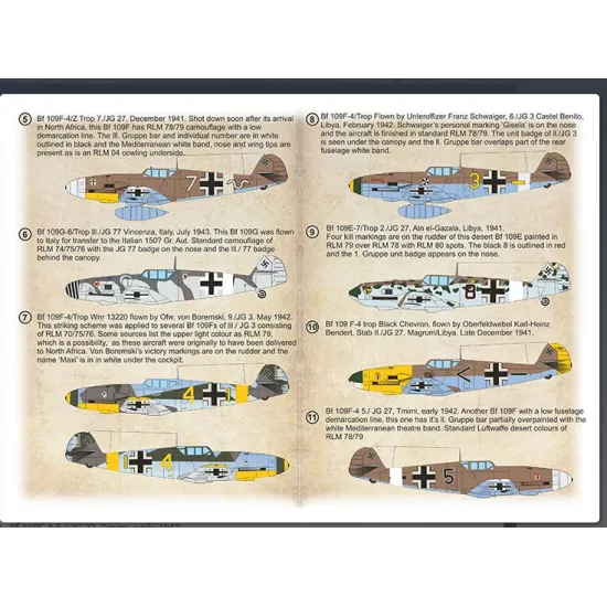 Print Scale 72-533 1/72 Messerschmitt Bf-109 Tropical