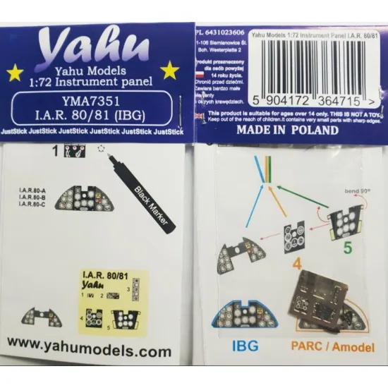Yahu Model Yma7351 1/72 Instrument Panel For Iar 80/81 For Ibg