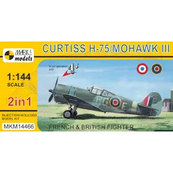 Mark I Mkm144066 1/144 Curtiss H-75/Mohawk Mk3 French British Fighter 2in1