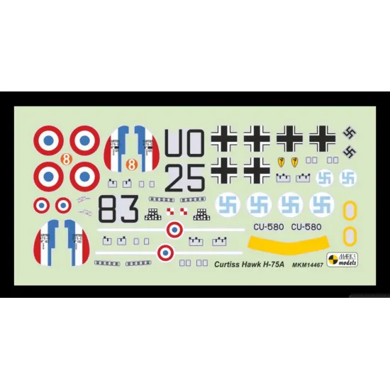 Mark I Mkm144067 1/144 Curtiss H-75 Foreign Pilots 2in1