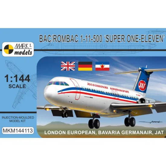 Mark I Mkm144113 1/144 Bac/Rombac 1-11-500 London European Bavaria Germanair Jat