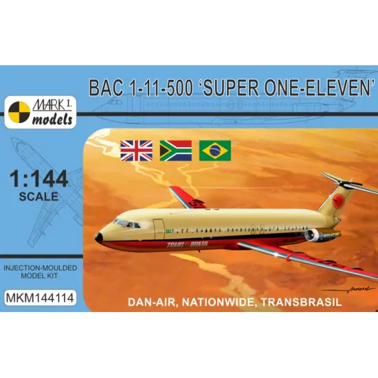 Mark I Mkm144114 1/144 Bac 1-11-500 Dan-air Nationwide Trans Brasil