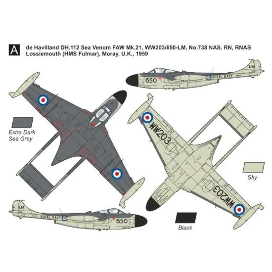 Mark I Mkm144179 1/144 Sea Venom Rn And Ran Service 2in1