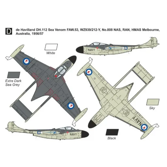 Mark I Mkm144179 1/144 Sea Venom Rn And Ran Service 2in1