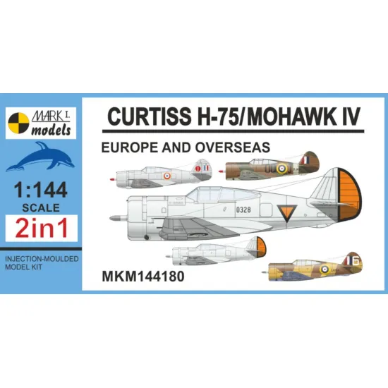 Mark I Mkm144180 1/144 Curtiss H-751/75a-7/Mohawk Iv Europe Overseas 2in1