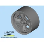 Uscp 24p083t 1/24 Resin Wheels 14inch And Tires For Gotti 4-spoke