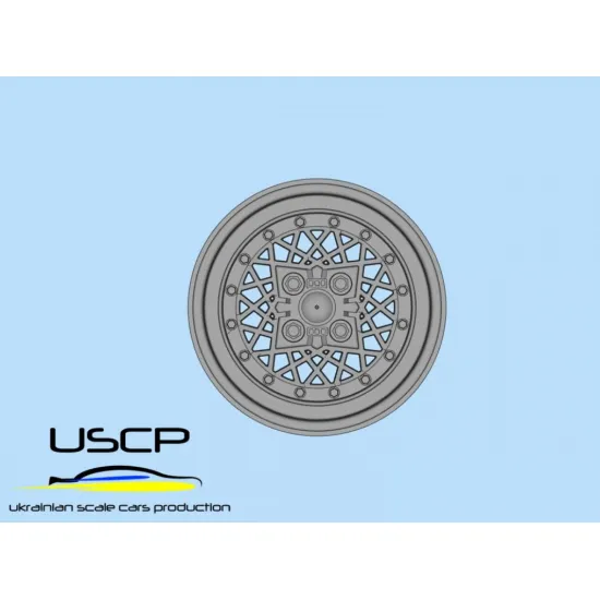 Uscp 24p084t 1/24 Resin Wheels 14inch And Tires For Bbs 2-piece