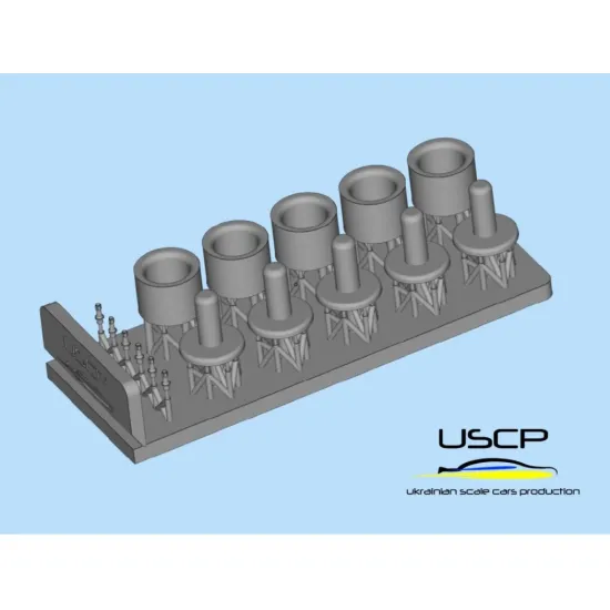 Uscp 24p121t 1/24 Resin Wheels 14inch And Tires For Bbs Mahle