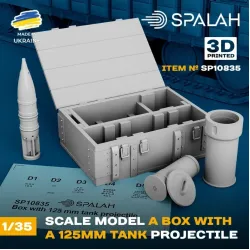 Spalah 10835 1/35 A Box With 125-mm Tank Projectile Scale Model