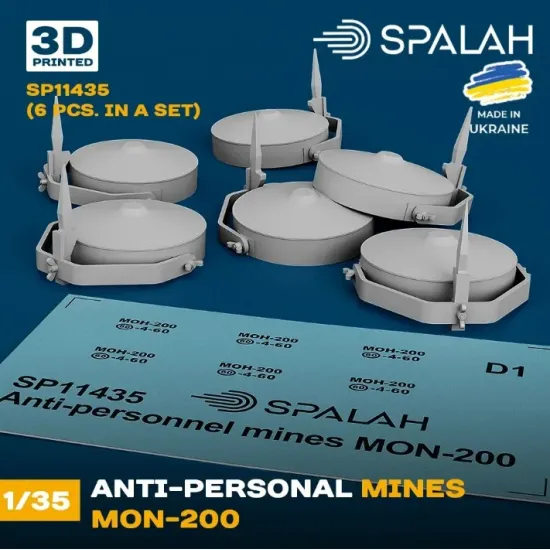 Spalah 11435 1/35 Anti-personnel Mines Mon-200 6 Pcs Set Of Scale Models