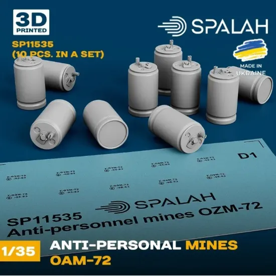 Spalah 11535 1/35 Anti-personnel Mines Ozm-72 10 Pcs Set Of Scale Models