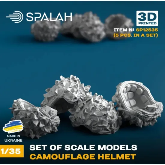 Spalah 12535 1/35 Camouflage Helmet 5 Pcs Set Of Scale Models