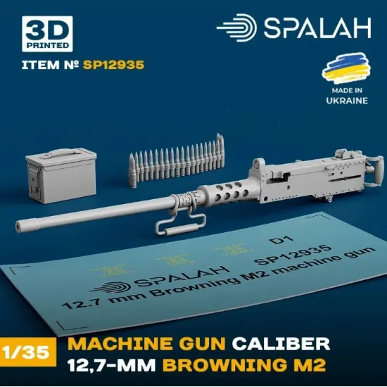 Spalah 12935 1/35 12-7 Mm Browning M2 Machine Gun Scale Model