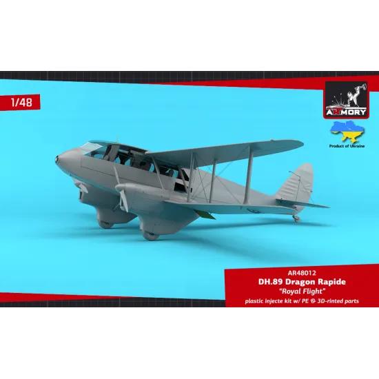 Armory Ar-48012 1/48 Dh.89 Dragon Rapide, Short-haul Airliner Royal Flight