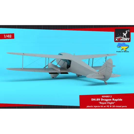 Armory Ar-48012 1/48 Dh.89 Dragon Rapide, Short-haul Airliner Royal Flight