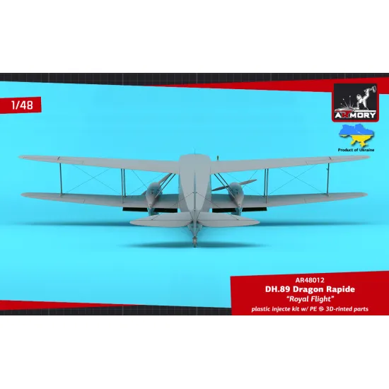 Armory Ar-48012 1/48 Dh.89 Dragon Rapide, Short-haul Airliner Royal Flight
