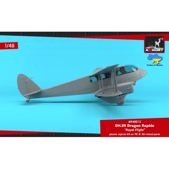 Armory Ar-48012 1/48 Dh.89 Dragon Rapide, Short-haul Airliner Royal Flight