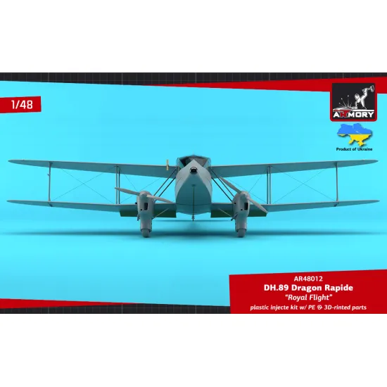 Armory Ar-48012 1/48 Dh.89 Dragon Rapide, Short-haul Airliner Royal Flight