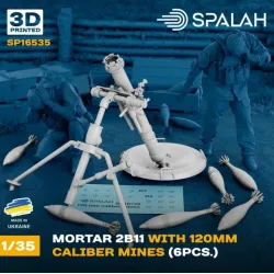 Spalah 16535 1/35 Mortar 2b11 With 120-mm Caliber Mines Scale Model