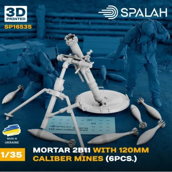 Spalah 16535 1/35 Mortar 2b11 With 120-mm Caliber Mines Scale Model