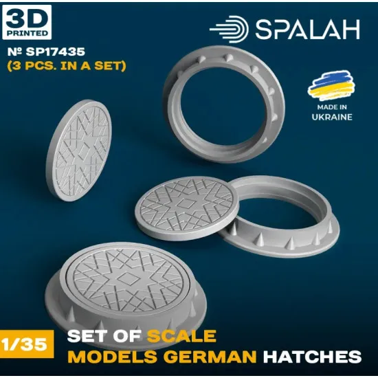 Spalah 17435 1/35 German Hatches 3 Psc Set Of Scale Models