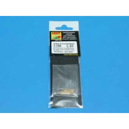 Set of 8 pcs 380 mm long barrels for ships Richelieu, Jean Bart) 1/700 Aber 700-L01