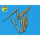 Set of 9 pcs 406 mm short barrels for ships North Carolina Washington 1/700 Aber 700-L12