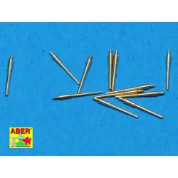 Set of 12 pcs 150 mm barrels for German ships Bismarck, Tirpitz, Scharnhorst, Gneisena 1/700 Aber 700-L15