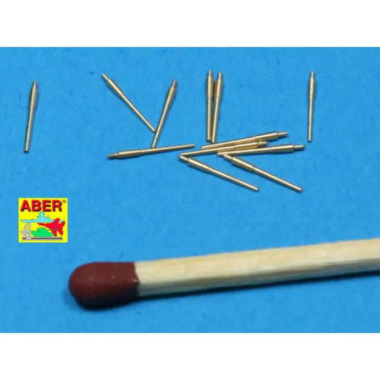Set of 12 pcs 150 mm barrels for German ships Bismarck, Tirpitz, Scharnhorst, Gneisena 1/700 Aber 700-L15