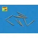 Set of 10pcs 120 mm barrels for Royal Navy ships 1/700 Aber 700-L20