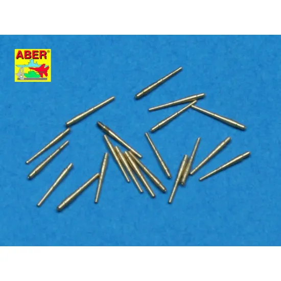 Set of 20 pcs 102 mm universal barrels for Royal Navy ships 1/700 Aber 700-L21