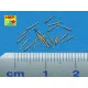 Set of 20 pcs 102 mm universal barrels for Royal Navy ships 1/700 Aber 700-L21