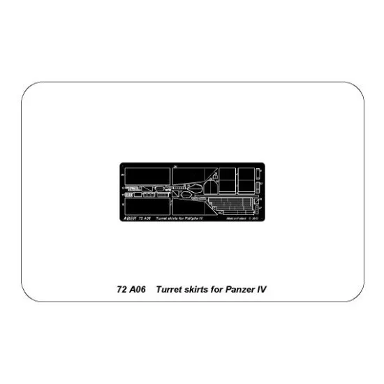 Turret skirts for Pz.Kpfw. IV 1/72 Aber 72-A06