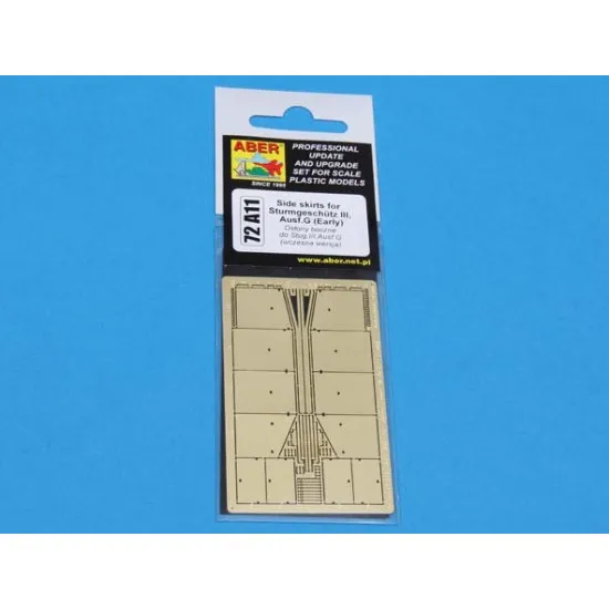 Side skirts for Sturmgeschutz III (Early model) 1/72 Aber 72-A11