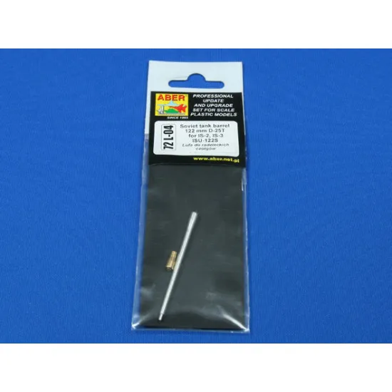 122mm D-25T Soviet tank barrel for IS-2,IS-3,ISU-122S 1/72 Aber 72-L04