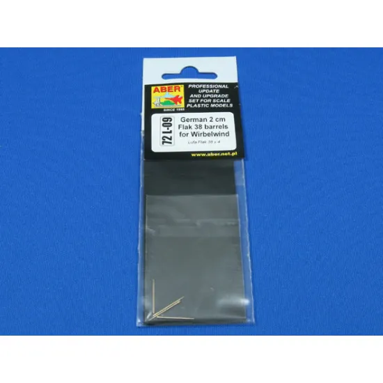 German 2 cm Flak 38 barrels for Wirbelwind 1/72 Aber 72-L09