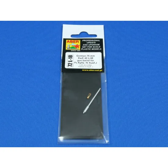 German 75mm KwK40L/48 gun barrel for Pz.Kpfw.IV Ausf. J 1/72 Aber 72-L18