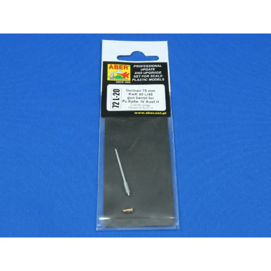 German 75mm KwK40L/48 gun barrel forPz.Kpfw.IV Ausf.H 1/72 Aber 72-L20