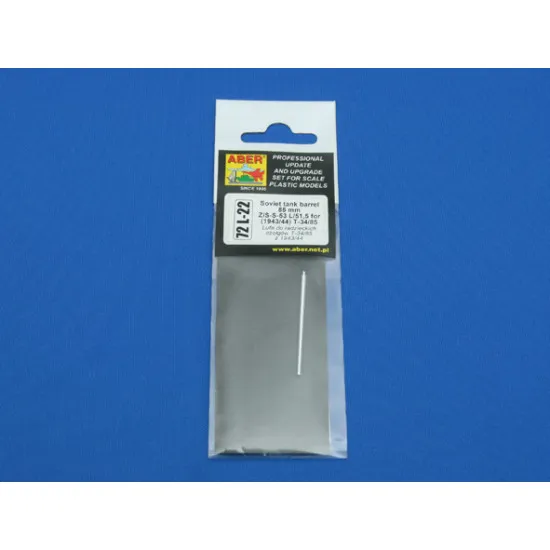 Soviet tank barrel 85mm ZiS-S-53 L/51,5 for T-34/85 (1943/44) 1/72 Aber 72-L22