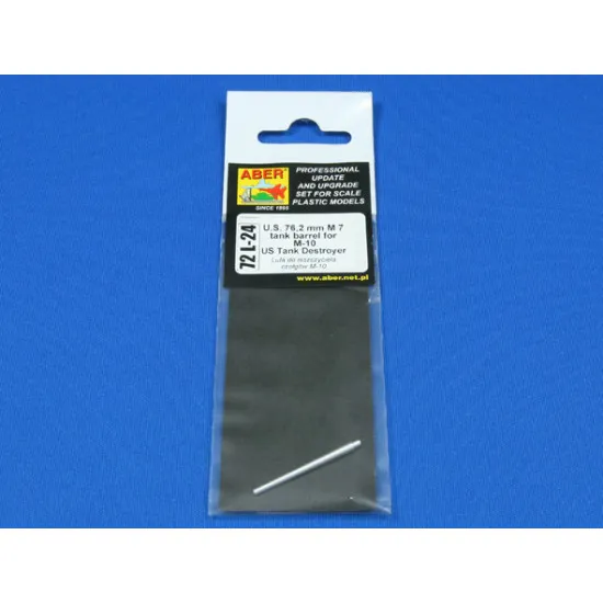 U.S. 76,2mm M7 tank barrel for M-10 tank destroyer 1/72 Aber 72-L24