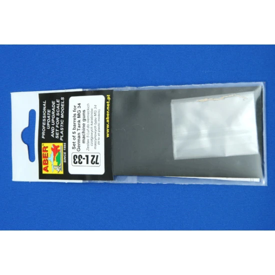 Set of 5 Barrels for German Tank MG 34 machine guns 1/72 Aber 72-L33