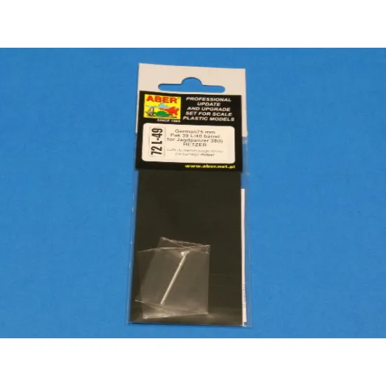 German 75 mm Pak39 L/48 barrel for Hetzer 1/72 Aber 72-L49
