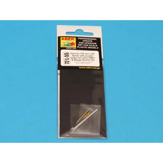 German 105mm barrel for LeFH 18 & Wespe 1/72 Aber 72-L55