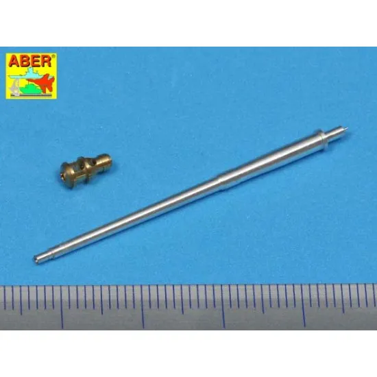 German 75mm gun barrel for PaK40 with late muzzle brake 1/72 Aber 72-L56