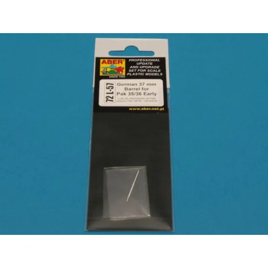 German 37mm Barrel for Pak 35/36 Early 1/72 Aber 72-L57
