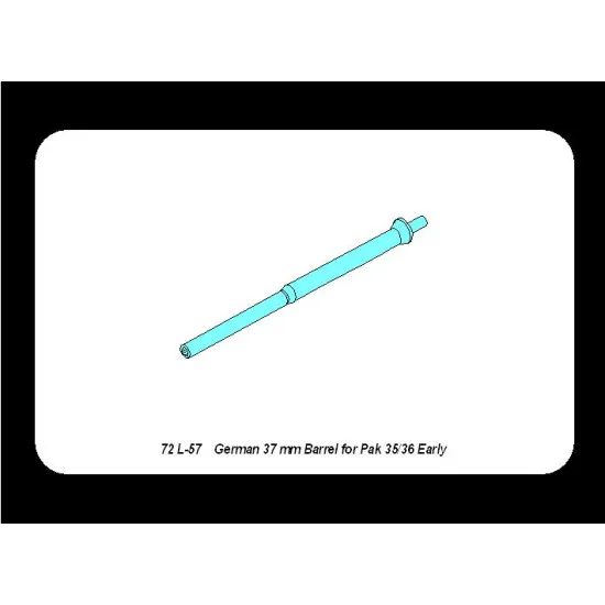 German 37mm Barrel for Pak 35/36 Early 1/72 Aber 72-L57