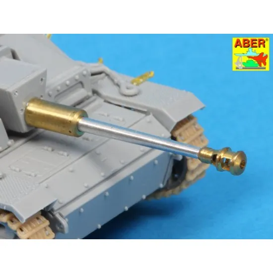 German StuK.40 L/48 7,5cm barrel with middle model muzzle brake for StuG.III Ausf.G 1/72 Aber 72-L60