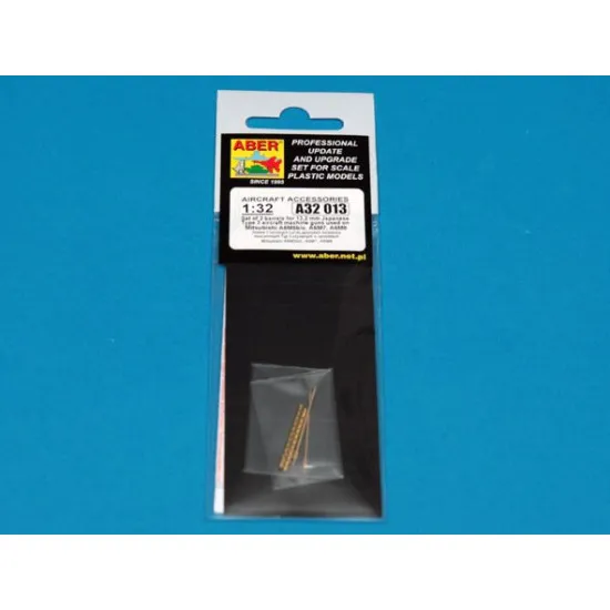 Set of 4 barrels for Japanese 20 mm Type 99 aircraft machine cannons 1/32 Aber A32-013