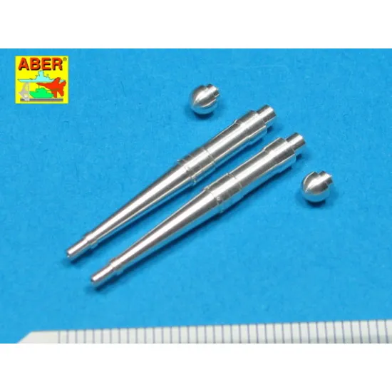 Set of 2 barrels for Hispano 20mm machine cannons for British fighter Spitfire 1/32 Aber A32-022