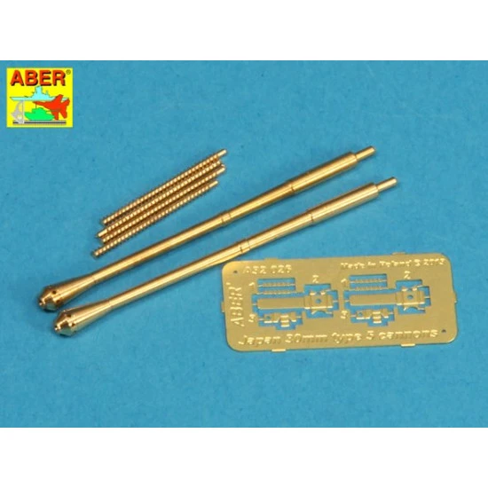 Set of 2 barrels for Japanese 30 mm Type 5 aircraft machine cannons 1/32 Aber A32-026 Set of 2 barrels for Japanese 30 mm Type 5 aircraft machine cannons 1/32 Aber A32-026